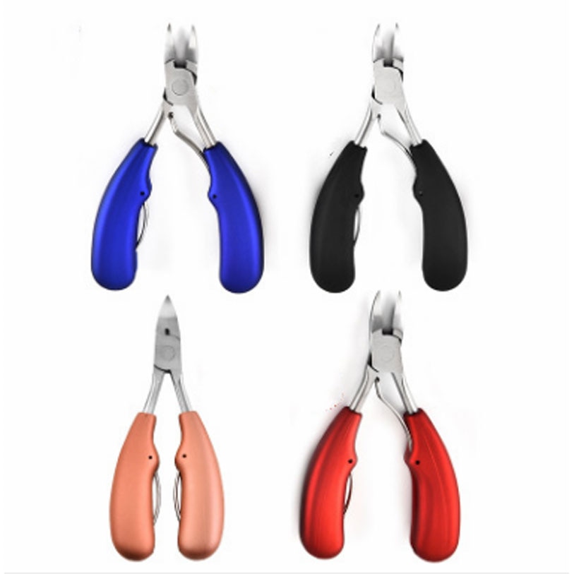 1 stücke Doppel Frühling Nagel Schere Scharf Gebogene Paronychie Entferner Fingernagel &Ampere; Zehennagel Toten Haut Trimmen Nagel Haarschneidemaschine Zange