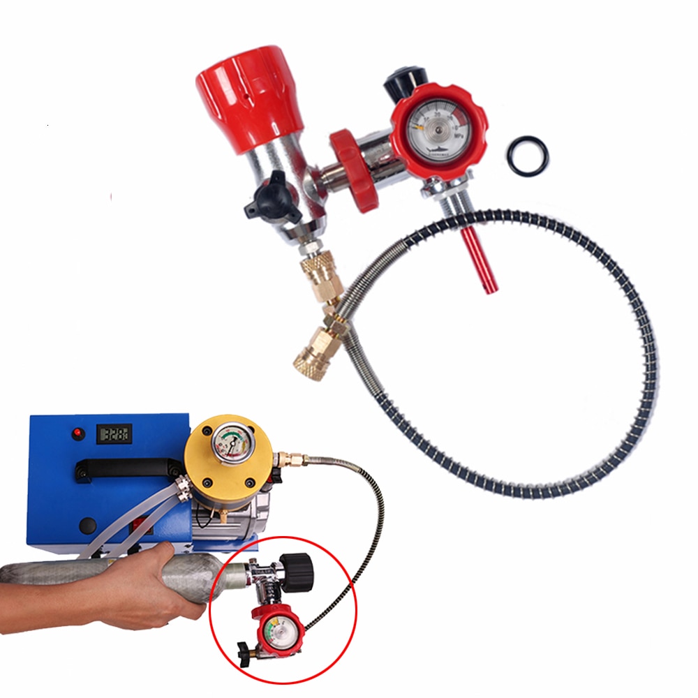 Hochdruck Gas zylinder kopf ventil Tauchen Gas zylinder Große zu kleine Gas zylinder Adapter Aufblasbare flasche Adapter