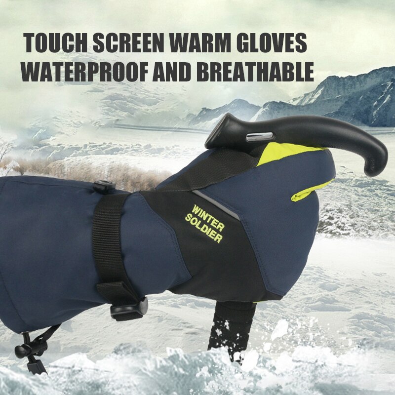 Ski Fäustlinge Handschuhe Bildschirm Skifahren Handschuhe Winddicht Lange Handgelenk Warme Handschuhe Praktische dauerhaft Wasserdicht Männer Frauen Finger Handschuhe