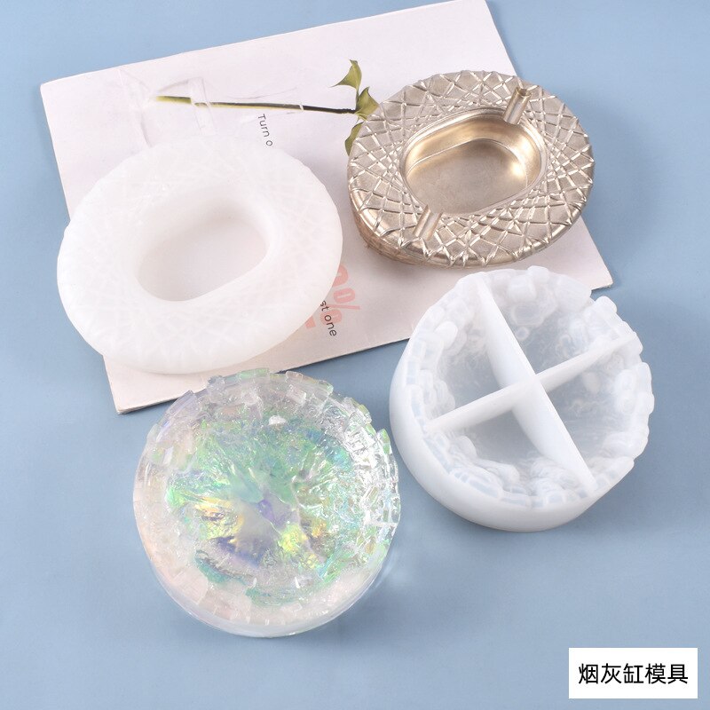 Aschenbecher Formen diy Epoxid Silikon Harz bilden vogel Nest berg aschenbecher Kristall moule Tisch Dekorative Silikon Formen Für Epoxid