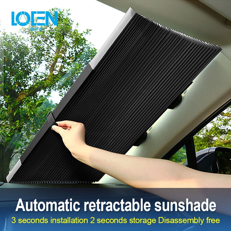 Auto Fenster Sonnenschirm Versenkbare Windschutzscheibe Sonnenschirm Abdeckung Schild Vorhang Faltbare Auto Sonnenschutz Block Anti-Uv Auto Fenster Schatten