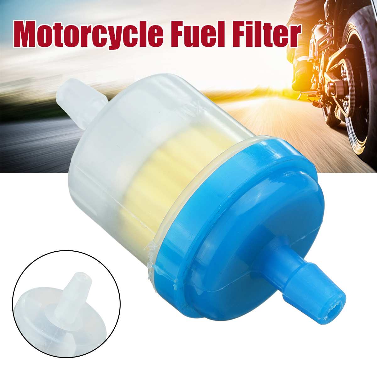 Motorrad Benzin Gas Kraftstoff Benzin Öl Filter Schlauch Linien Für Scoote Motorrad ATV Weiß & blau