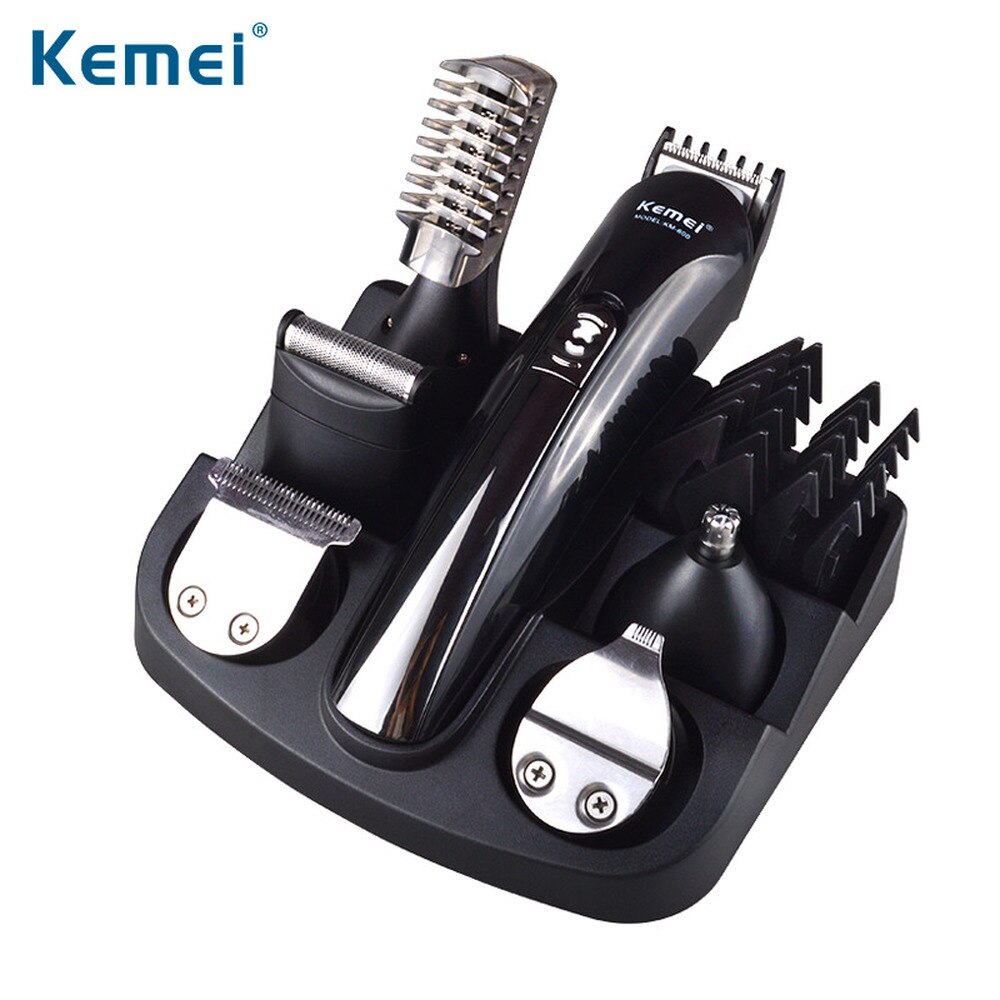 Kemei 6 in 1 Elektrische Haar Haarschneidemaschine Rasur Maschine Bart Trimmer Haar Cutter Ohr Nase Haar Trimmer Gesichts Reiniger Mann Barbier Werkzeug