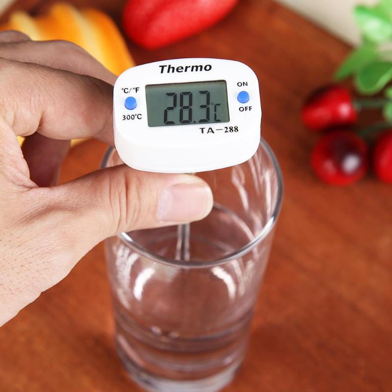 1Stck Lebensmittel Sonde Thermometer Elektronische Digitale BBQ Fleisch Kochen Lebensmittel Klasse Edelstahl Temperatur Werkzeug Sicher Präzise