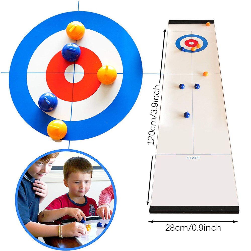 Faltbare Mini Tisch Eisstockschießen Ball Tabletop Eisstockschießen Spiel Kompakte Eisstockschießen Familie Spiele Kalten Wasser Krug Ball Verbeugte Ball
