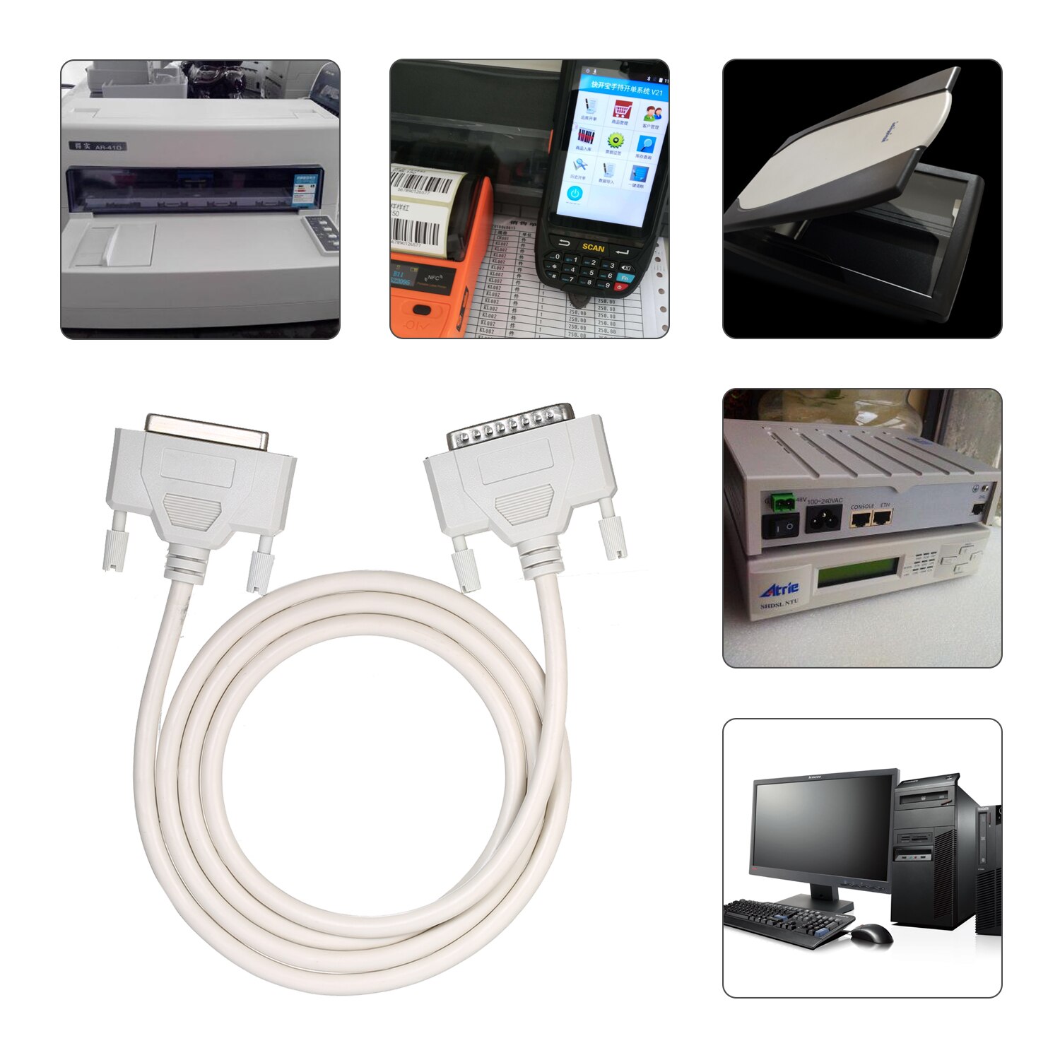 25Stift DB25 Drucker Erweiterung Kabel parallel Männlich zu Weiblich LPT Drucker DB25 M-F Kabel 1,4 M Computer Drucker Erweiterung Kabel