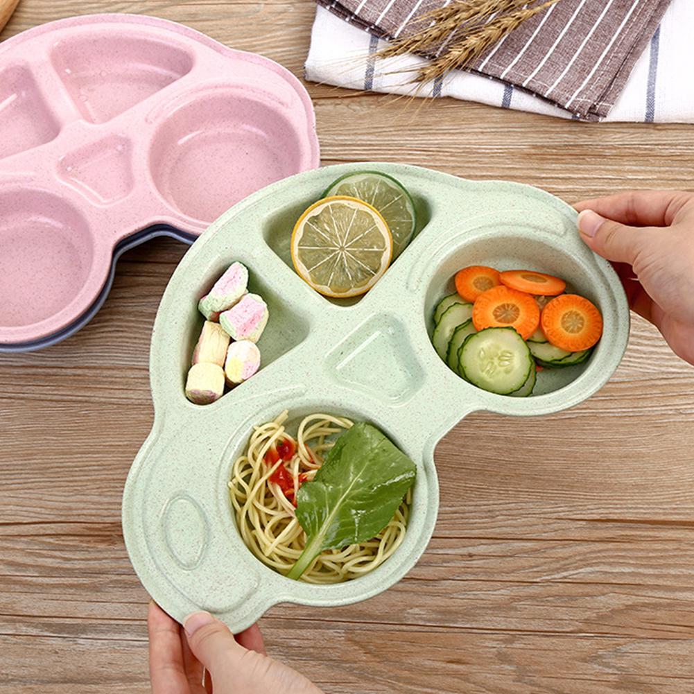 niedlich Karikatur Wagen Form Schüssel Platte Kinder Baby Fütterung Lebensmittel Geschirr Kinder Geschirr Essen Dinnerware Ausbildung Abendessen Platten