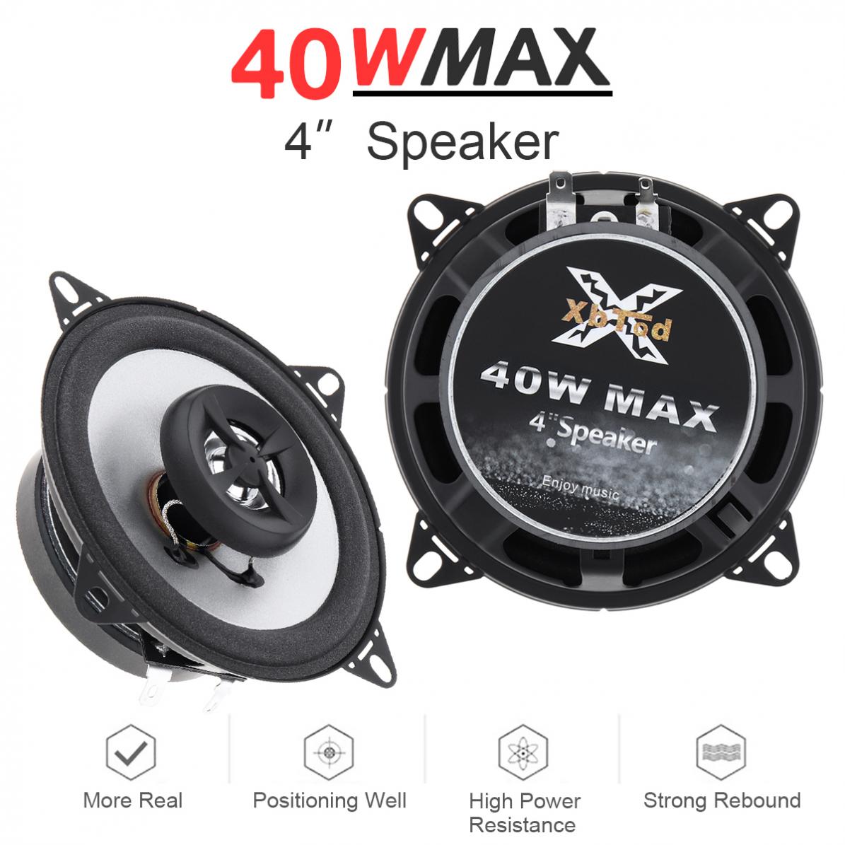 2 stücke 40W 4 Zoll Universal- Auto Koaxial Lautsprecher hoch Mitte Bass Ultra-dünn Modifizierten Lautsprecher Nicht-destruktiv Installation