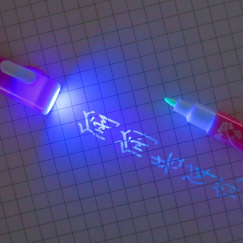 Magie 2 in 1 UV LED Licht Ultra violett Taschenlampe Marker Zeichnung Penlight Textmarker Unsichtbare Tinte Stift Schule Büro Schreibwaren