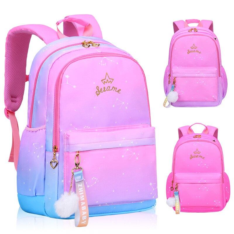 Neue Mädchen Rucksack Für Schule rucksäcke Mädchen Nylon Orthopädische Schule Taschen freundlicher Primäbetreffend Schulranzen Klasse 1-6 freundlicher mochila