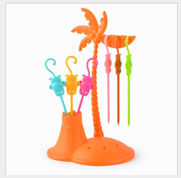 Kreative bunte obst Pflücken kreative obst gabel bilden schöNe Obst gabel Vogel Obst Gabel Haustier papagei kunststoff obst gabel