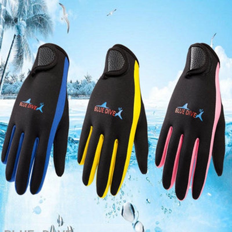 Winter 1,5mm Neopren Frauen Männer Schwimmen & Tauchen Handschuhe Mit sterben Magie Stock Anti-rutsch Kalten Beweis warme Schwimmen Handschuhe