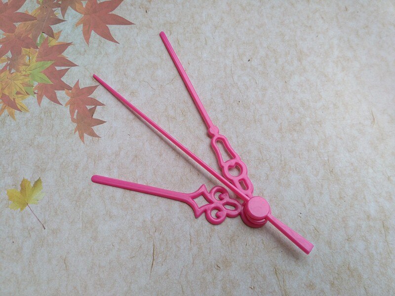 15setzt Rosa Farbe Kunststoff Uhr Pfeile Uhr Hände DIY Quarz Mechanismus Einsatz Uhr Reparatur Uhr Bausätze