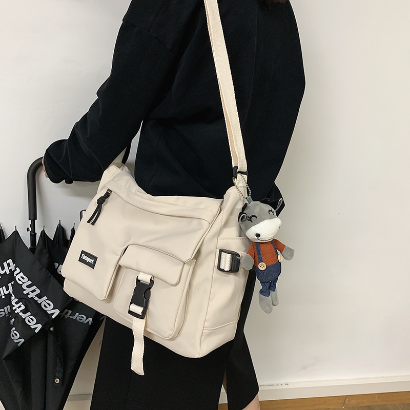 Werkzeug Schulter Tasche Frauen Große-kapazität Kreuz Körper Tasche Frau Japanischen Schüler modisch Umhängetasche Multi-tasche bookbags