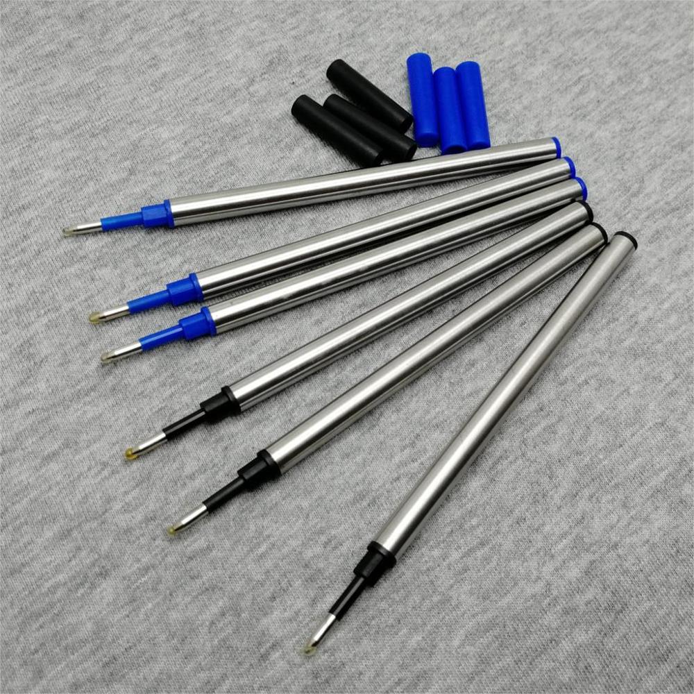 6 stücke Blau Gel minen heißer Schule liefert 0,7mm blau/schwarz Gel Tinte füllt nach für Rolle kugelschreiber schule liefert 11cm