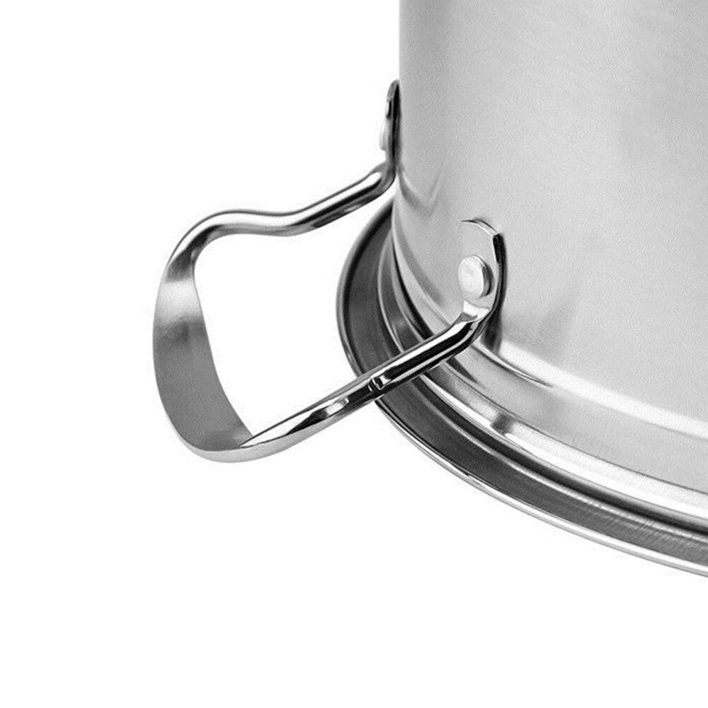 1Pc Induktion Herde Gas Herde Universal- Topf Suppe Topf Boden Edelstahl Anti-Überlauf Anti - Stock Heißer topf (Silber)