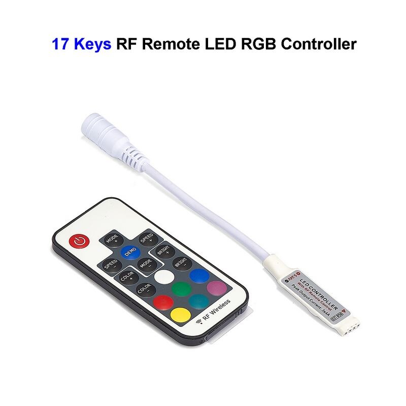 Mini LED RGB Fernbedienung DC12-24V 17Schlüssel RF Drahtlose Steuerung DC Für 3528 5050 RGB LED Streifen Band Beleuchtung