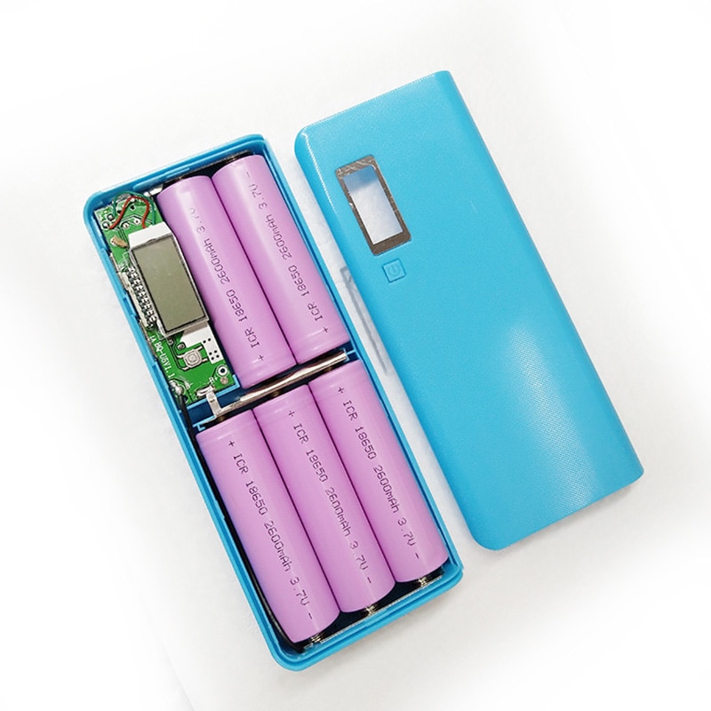 Tragbare DIY 5x18650 Energie Pover Energie Bank 18650 Energie Bank fallen Kasten Dual USB Bausatz Telefon Ladegerät LCD taschenlampe Schweißen Freies