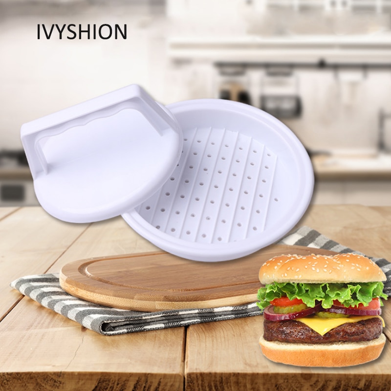 IVYSHION DIY Hamburger Fleisch Presse Werkzeug Patty Macher Fleisch Burger Hersteller Schimmel Lebensmittel-Klasse Kunststoff Hamburger Presse Burger Hersteller