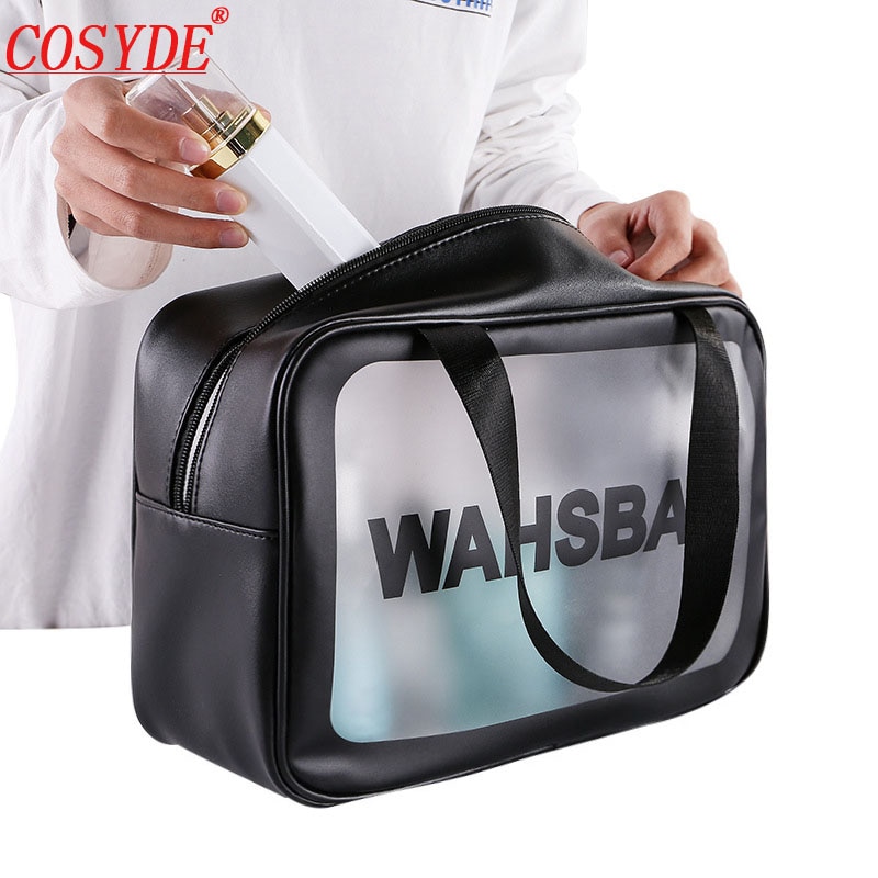 Tragbare transparent Frauen Kosmetik Tasche Wasserdichte Reise machen hoch Taschen Lagerung Neue Badezimmer Organizer Klar Männer der Kulturbeutel