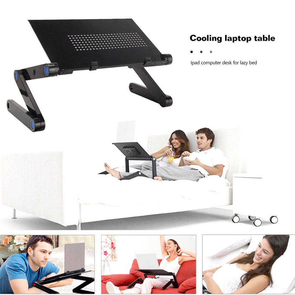 Einstellbare Aluminium Laptop Schreibtisch Ergonomische Tragbare TV Bett Lapdesk Klapptisch Stand Notizbuch Tisch faul Schreibtisch Stehen