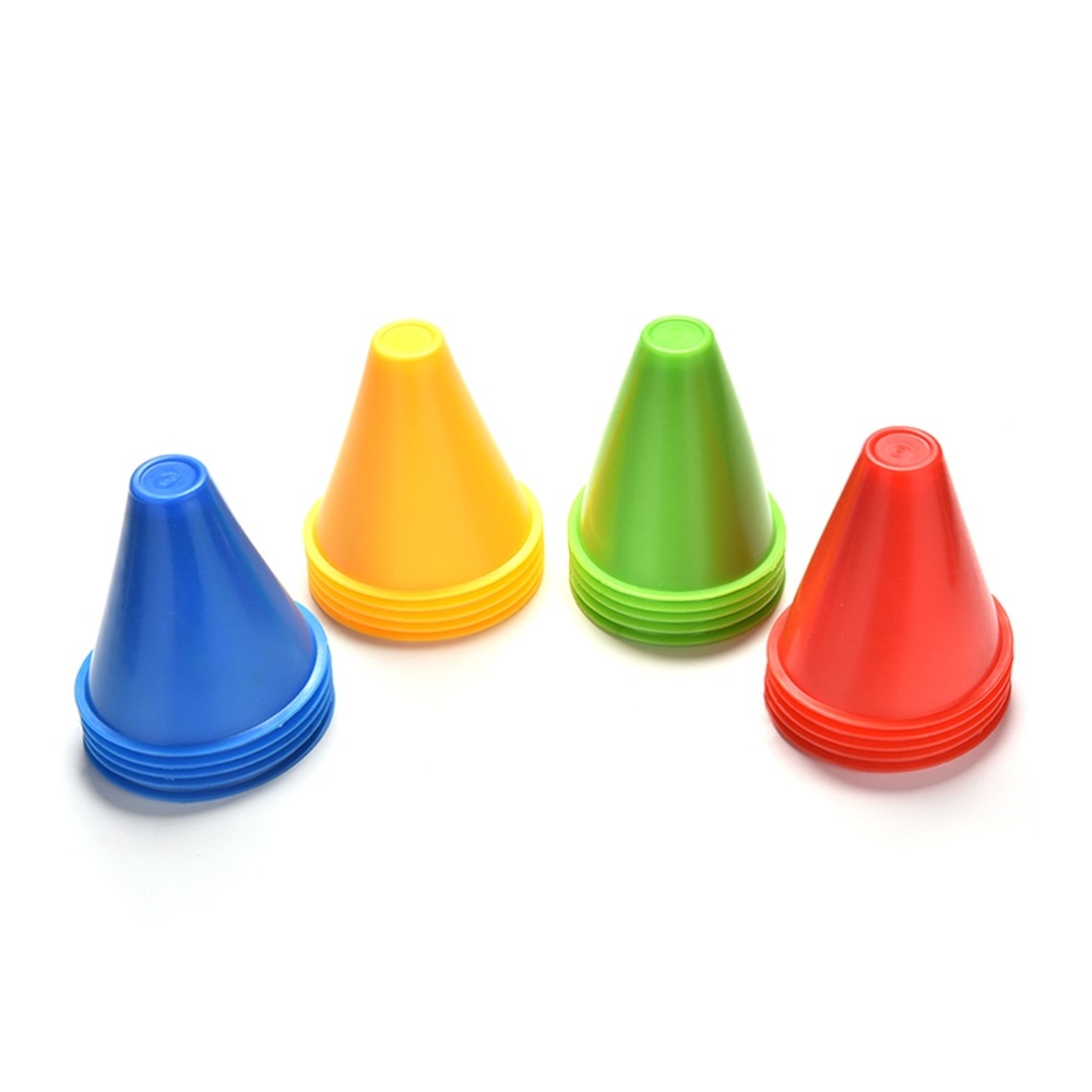 5Stck Raum Marker Kegel Slalom für Inline Rolle skaten Tasse Skateboard FußBall FußBall Rugby Geschwindigkeit Fitness Ausrügestochen Bohrer