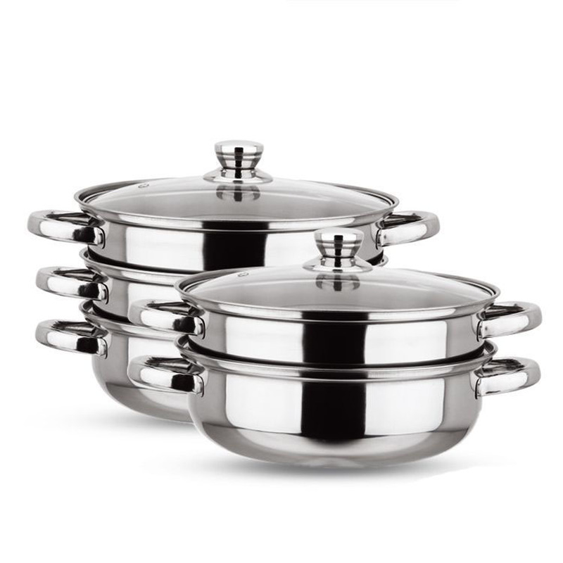 Dampfer Topf 28CM Edelstahl Dampf Topf Verdicken Doppel Kessel 2-Schicht Dampfer Induktion Herde Dampfenden Topf Suppe topf für Heimat