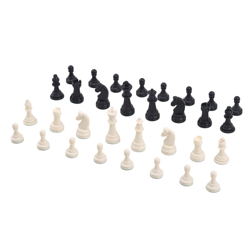 Schach Stück Schwarz & Weiß Kunststoff Komplette Schachfiguren Magnetische Internationalen Wort Schach Spiel Unterhaltung Weihnachten