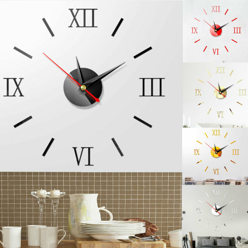1pc Antike Mini DIY Spiegel Oberfläche Uhr Zauberstab Aufkleber Stumm Uhr 3D Uhr Wohnzimmer Heimat Sekretariat Dekor Weihnachten