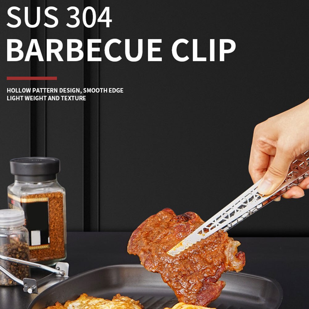 Höhlte BBQ Clip Edelstahl Rostfrei Steak Küche Zangen Hause Für Kochen gezackt Nudeln Salat Multifunktions nicht Unterhose