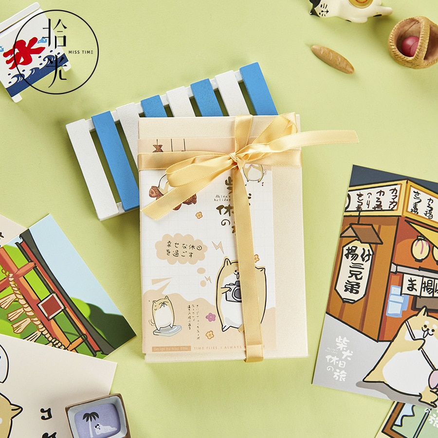 Neue 30 Blätter/einstellen Shiba Inu Postkarte/Gruß Karte/Nachricht Karte/Geburtstag knapp Umschlag karte