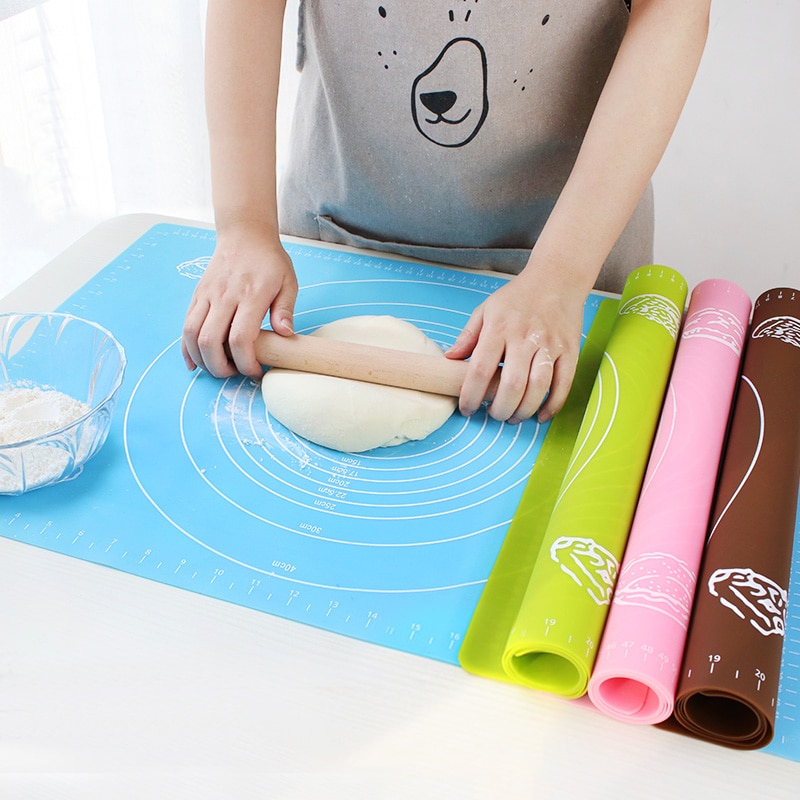 Nicht-Stock Silikon zurück matt Pizza Teig rollen Stift Gebäck Küche Spielereien Utensilien Backformen Kneten Backen Zubehör