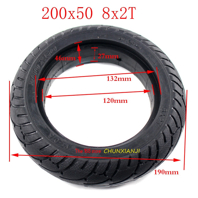 Blitz 200x50 8X2T Solide reifen 8 zoll reifen passen Elektrische Selbst ausgleichen Hoverboard Rolle 200*50 8x2T reifen