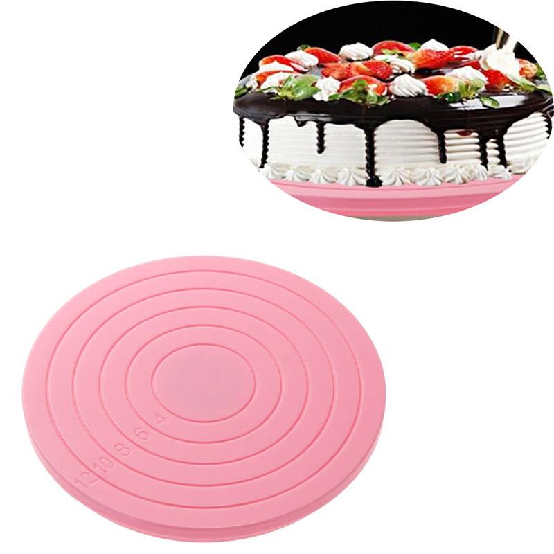 Mini Kuchen Platte umlaufend Plattform Kuchen Rohrleitungen Drehscheibe runden rotierend schwenken Backen Zubehör Backen Kuchen Werkzeug