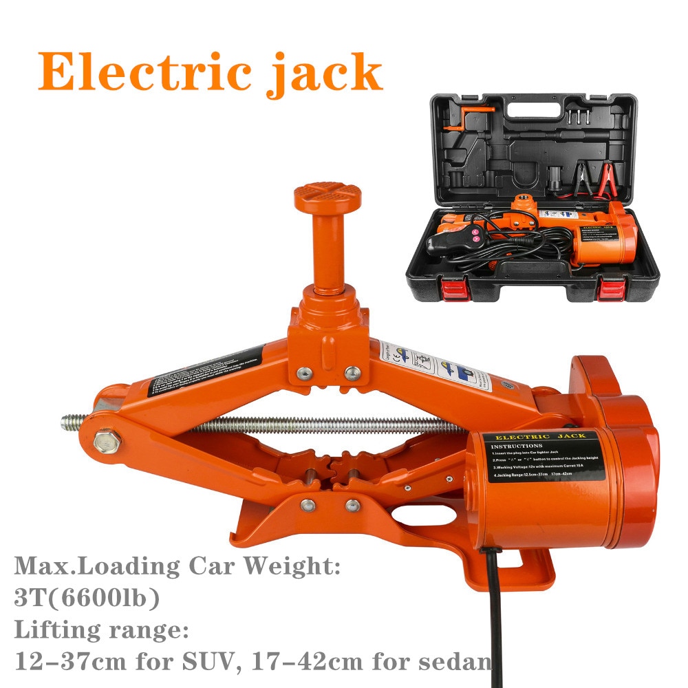 Tragbare Auto Jack 3 Tonnen 12V Elektrische Aufzug Jack Schere Hebebühne