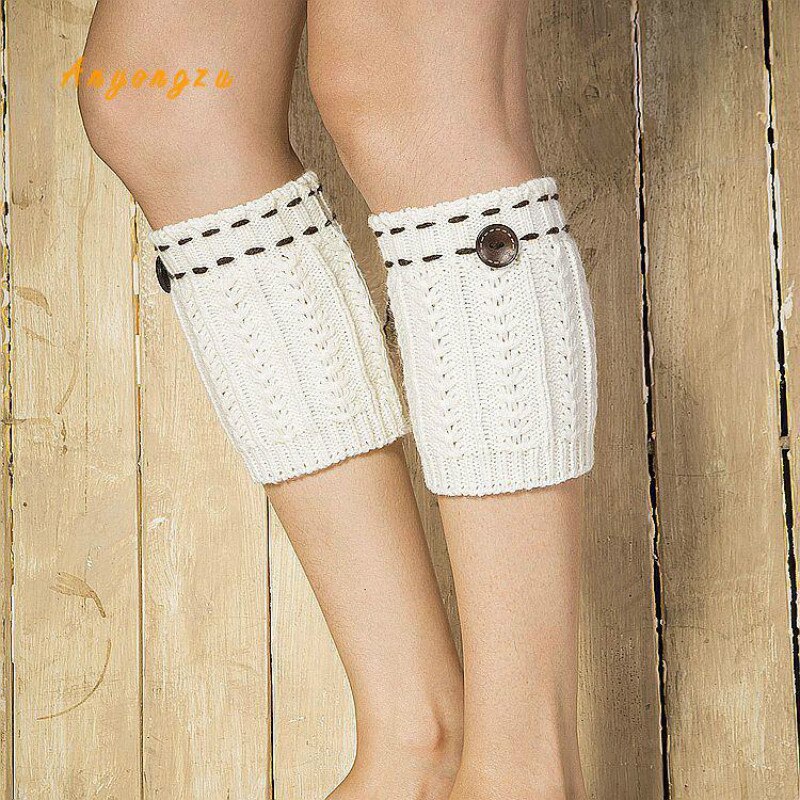 Damen Wolle Warme hoch-ferse Stiefel Manschetten Knie Abdeckung Ärmeln Für Mädchen frauen Gestrickte Bein Wärmer Winter Legwarmer fußkettchen 3 paare/los