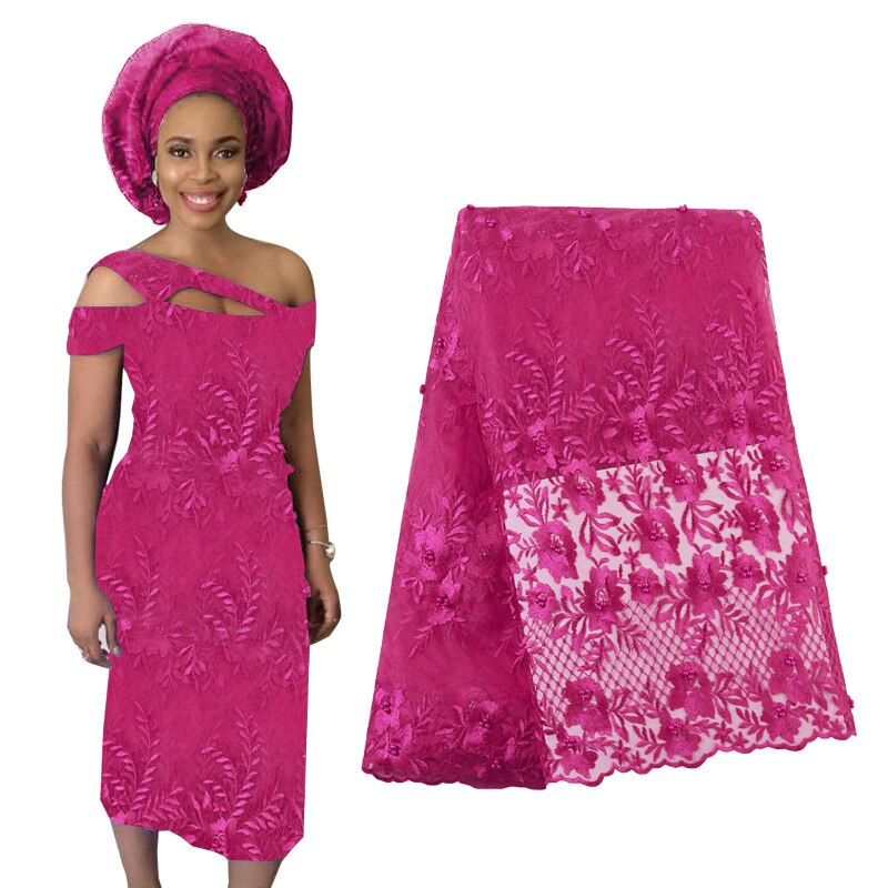 Afrikanischen Perlen Spitze Stoff Spitze Nigerian Allover Spitze Stoff Stickerei Tüll Französisch Spitze Für Hochzeit Kleid