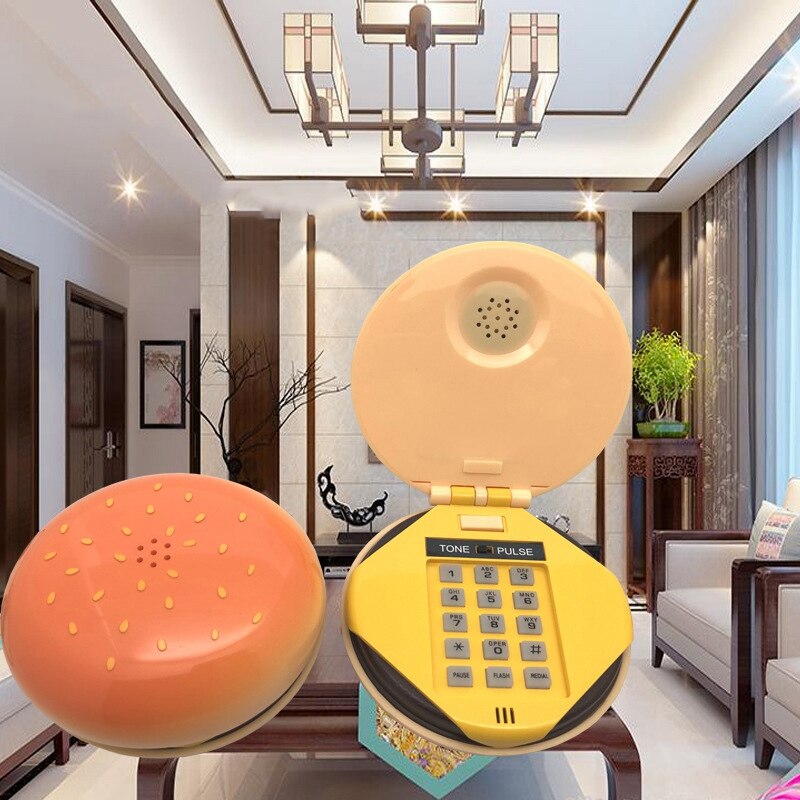 Emulational Hamburger Telefon Draht Festnetz Telefon Hause Dekoration Telefone Festnetz Telefon