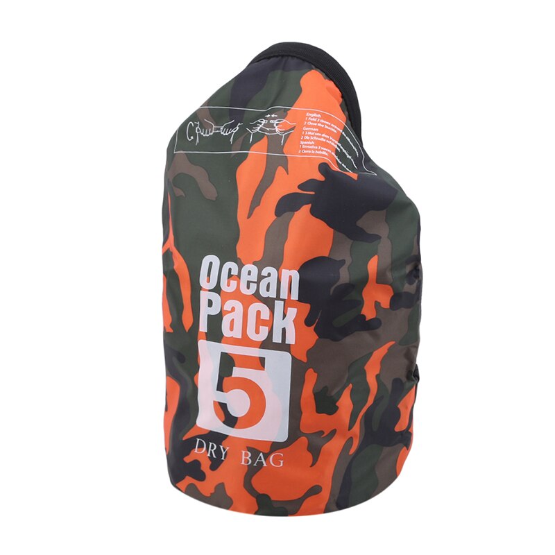 Außen Tasche Tarnung Tragbare Rafting Tauchen trocken Tasche Sack PVC Wasserdicht Faltung Schwimmen Lagerung Tasche für Fluss Wandern