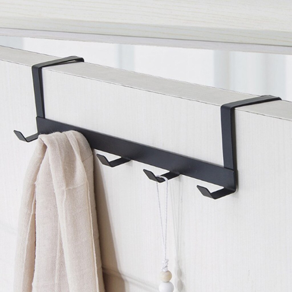 Über sterben Tür 5 Haken Hause Badezimmer Organizer Gestell Kleidung Mantel Hütte Handtuch Aufhänger Badezimmer Küche Zubehör Halfter Haken