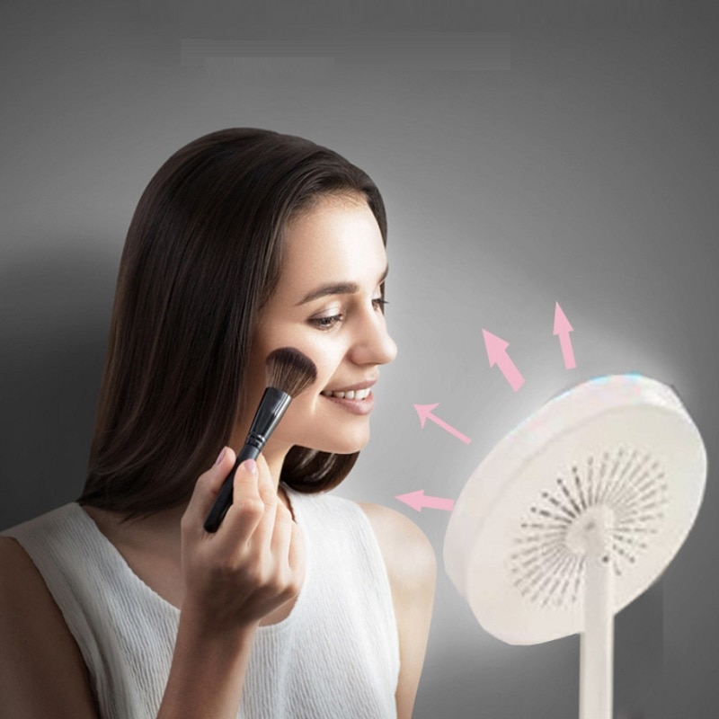3 in 1 5X Lupe Spiegel Tabelle Schreibtisch LED machen-hoch Spiegel mit Licht Lampe und Fan Brise Schönheit Spiegel Dame frauen Schönheit Werkzeuge
