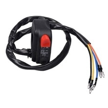 22mm Motorrad Bar Zündung Schalter Auf aus Anlasser Motor- Starten Tözehn drücken-Geschmack Schwarz + verrotten 12V/10A Motorrad Schalter