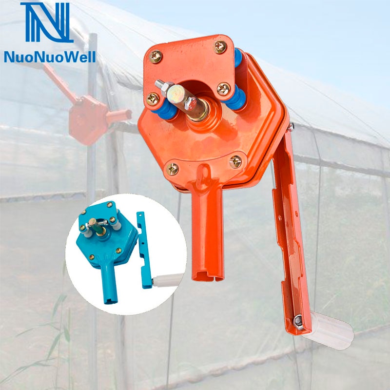 Gewächshaus Manuelle Film rollen hoch Hand Kurbel Gewächshaus Belüftung Werkzeuge Kunststoff Tunnel Film Schatten Netz rollen hoch Gerät