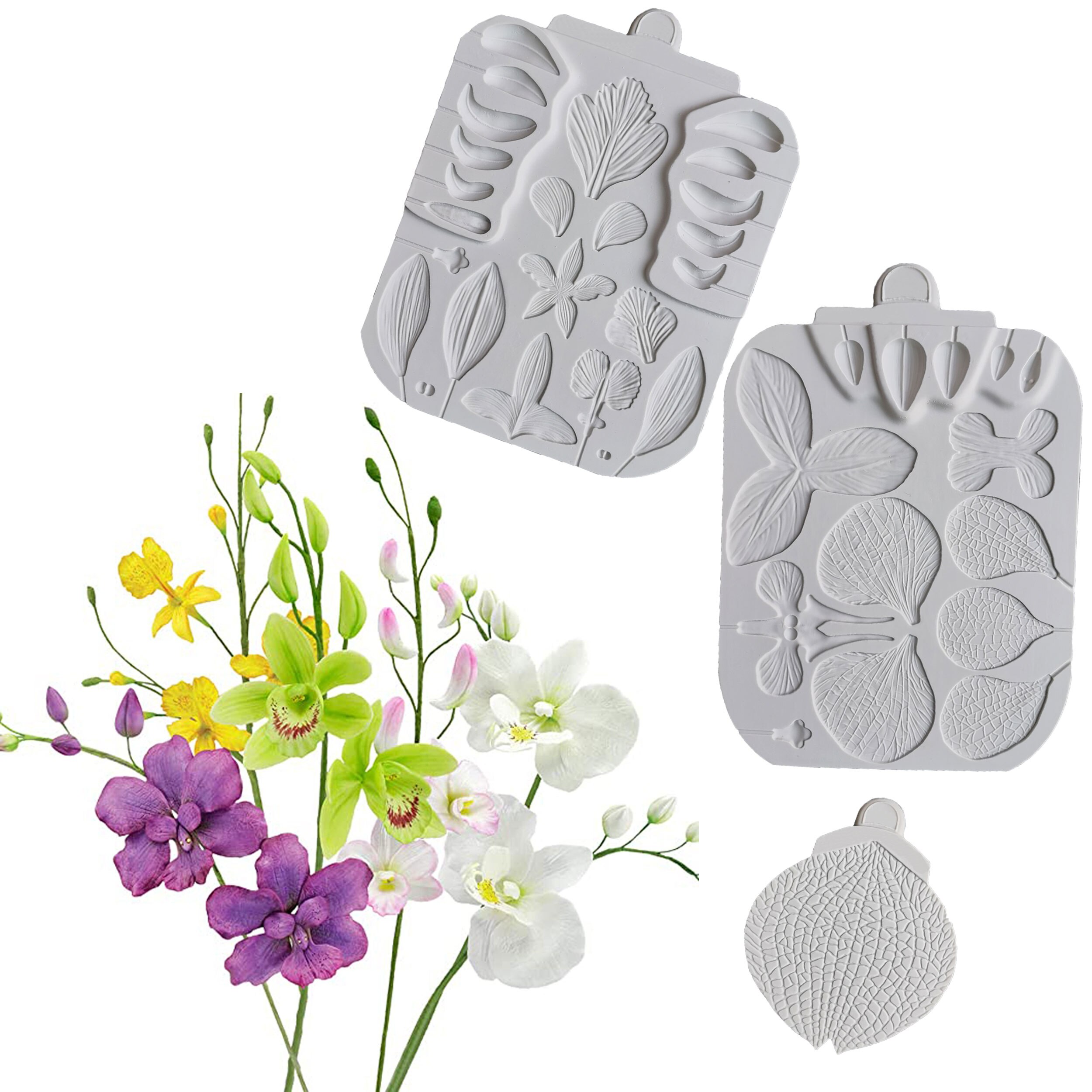 Blume Profi Ultimative Orchideen Veiner einstellen Silikon bilden Fondant Kuchen Dekorieren Werkzeuge, Handwerk, Cupcakes, Sugarcraft, süßigkeiten, Tonne