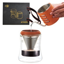 Büro kaffee Hersteller für eine Person Haushalt brauen kaffee topf Kasten Kaffeemaschine exklusive Tasse Hängen ohr topf glas tasse