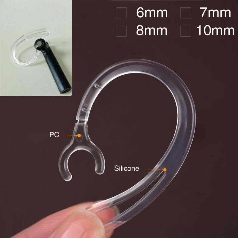 6mm 7mm 8mm 10mm Bluetooth Kopfhörer transparent silikon OhrbüGel Schleife Clip Headset Ohr Haken Ersatz Kopfhörer zubehör