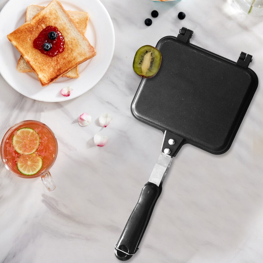 Sandwich Bratpfanne nicht-Stock Waffel Brot Toast Pfanne Aluminium Legierung Frühstück Hersteller Doppelseitige Pfanne Küche Kochgeschirr