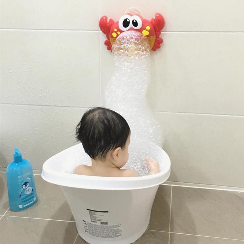 draussen blasiert Maschine Krabben freundlicher Schlecht Spielzeug Badewanne Seife Automatische blasiert Hersteller Baby Schlecht Spielzeug Für freundlicher Juguetes Bebe