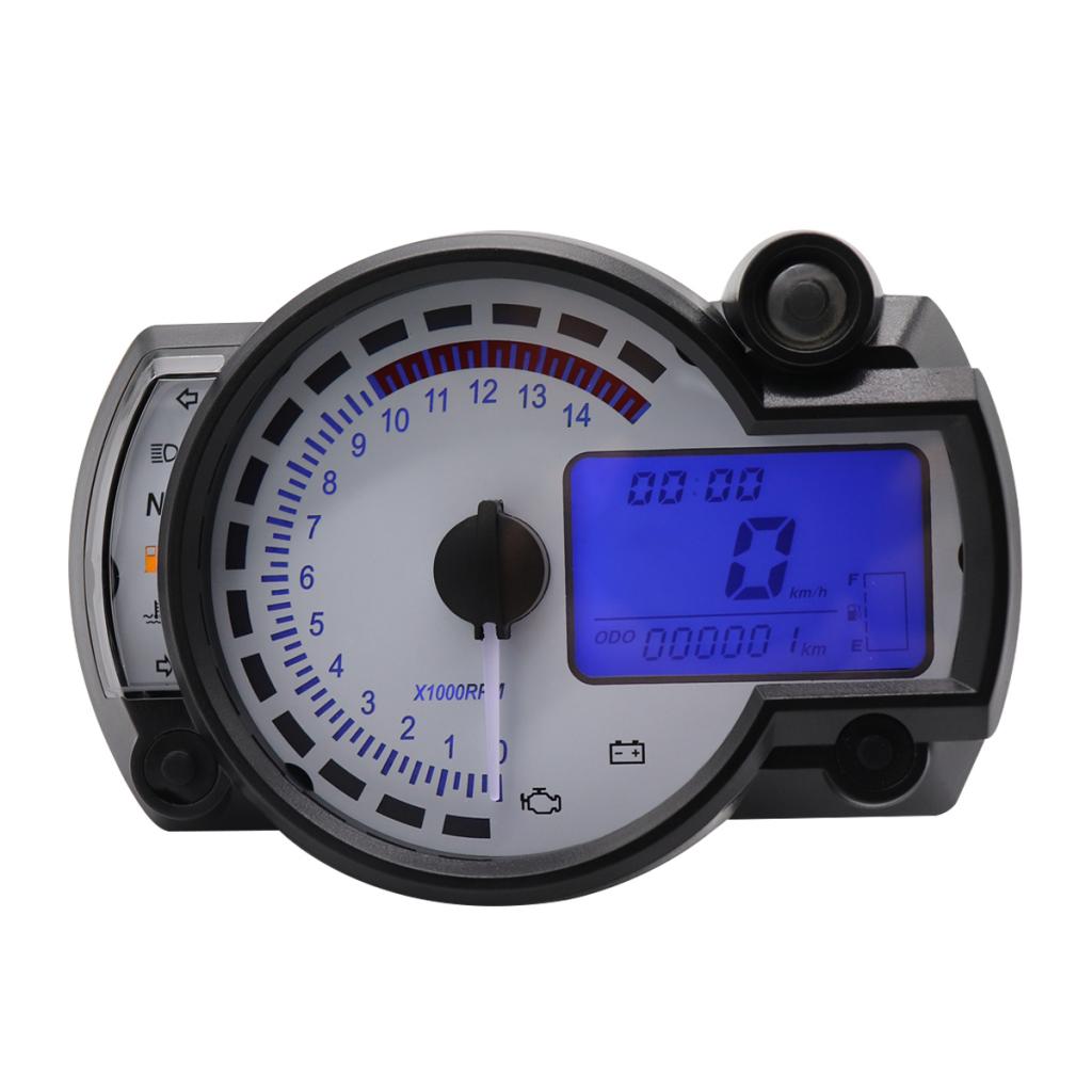 Motorrad Digitale Licht LCD Lcd-Computer-geschwindigkeitsmesser-grüNe Tachometer W/Geschwindigkeit Sensor Kilometerzähler Messgerät Anzeige Öl eben Meter Universal-