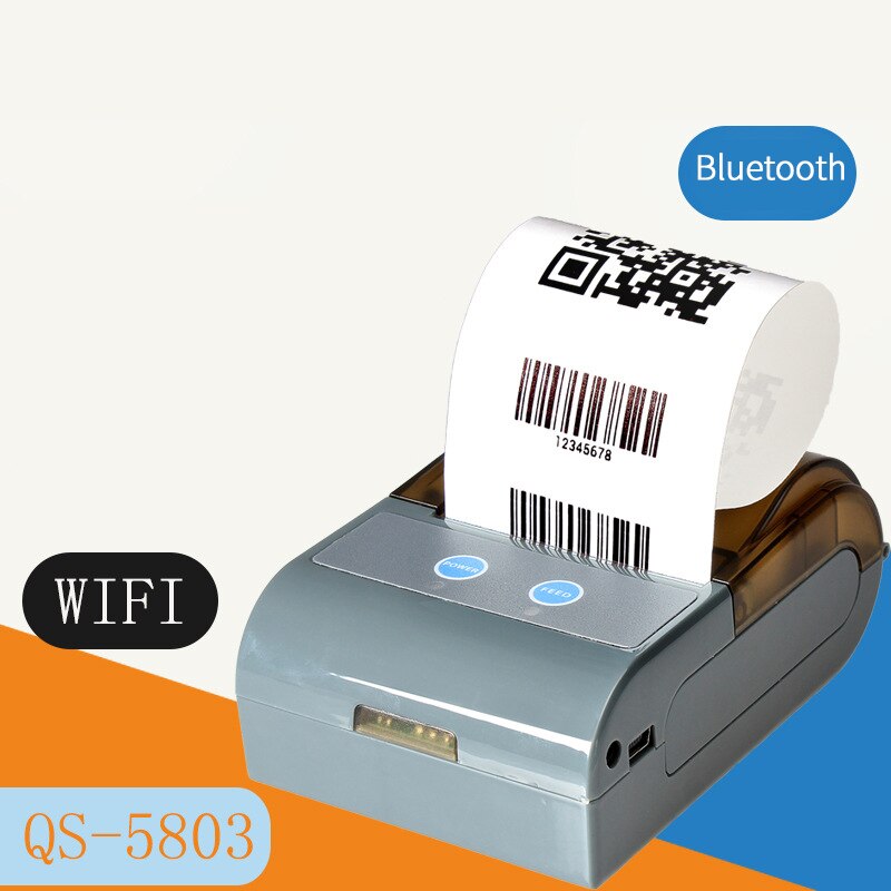 P5803 POS Bluetooth Drucker Handy, Mobiltelefon Mini Tragbare Thermische Empfang Drucker Handheld Pos Drucker Bluetooth für Android IOS EU Stecker